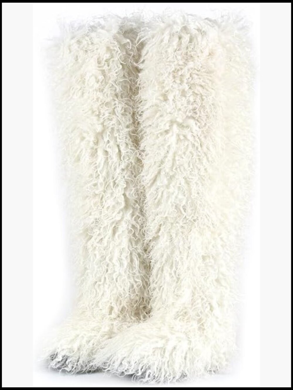 Thigh High Faux Fur Boots Cozy Winter Over the Knee Flat Sole Long Boots